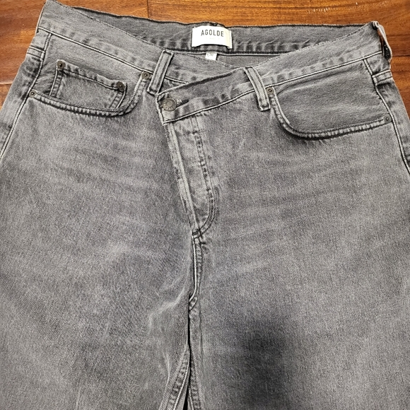 Agolde criss cross grey black denim New no tags - Picture 1 of 4